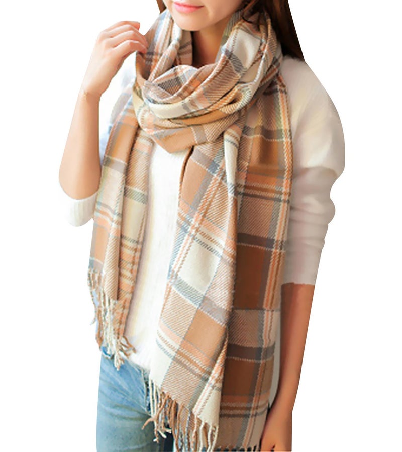 YSense وشاح شتوي YSense للنساء، وشاح طويل مزخرف بالألوان الدافئة، هدية للسيدات - Image 1